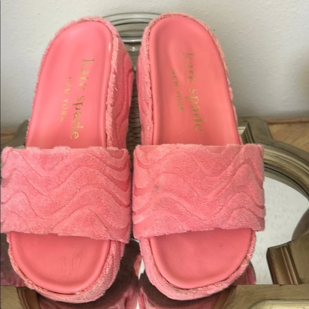 Kate Spade Pink Quilted Sandals